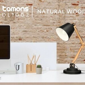 Stylish Tomons Scandinavian Wood Desk Lamp